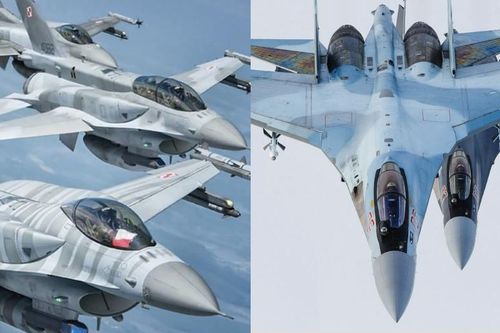 Su-35 cơ động đối đầu F-16 khiến Lầu Năm Góc báo động