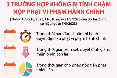 Từ 5/5/2023: Ba trường hợp không bị tính chậm nộp phạt vi phạm hành chính