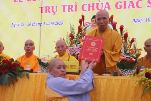 Phú Yên: Lễ công bố quyết định bổ nhiệm trụ trì chùa Giác Sơn