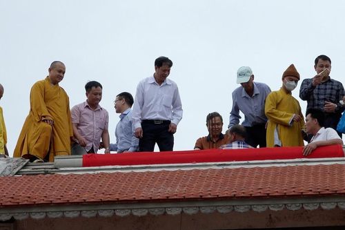 Quảng Ninh: Thượng lương ngôi đại hùng bảo điện chùa Hoàng Xá (TX.Đông Triều)