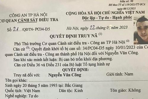 Hà Nội: Truy nã nam thanh niên 9X vận chuyển trái phép hơn 7kg ma túy