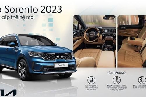 Cận cảnh Kia Sorento 2023 tại Việt Nam, giá bán từ 1,2 tỷ đồng