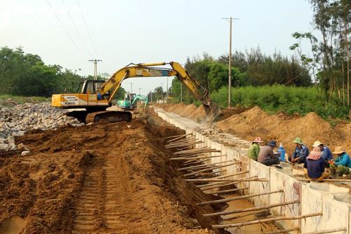 Khắc phục khó khăn, đẩy nhanh tiến độ đường ven biển từ Quỳnh Lưu đi Diễn Châu