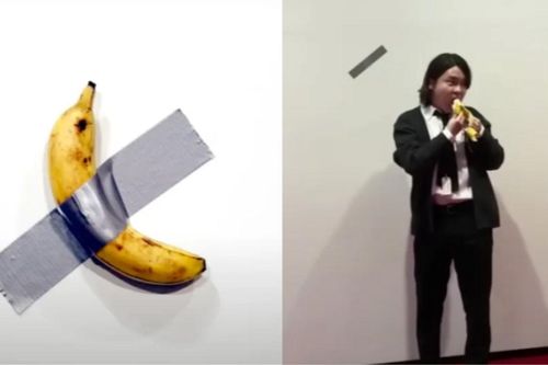 Cậu sinh viên hồn nhiên ăn quả chuối trong tác phẩm nghệ thuật trị giá 120.000 USD, ngỡ ngàng trước lý do