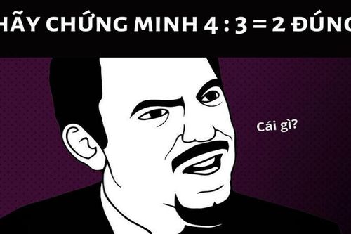 IQ cực cao mới giải được câu đố này: 4:3=2