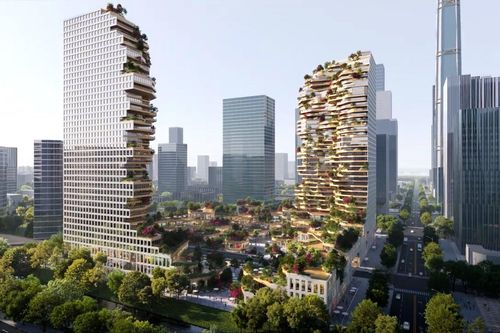 Mô phỏng tòa nhà chọc trời cao 150m trông như sụp đổ