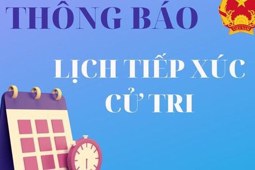 Lịch tiếp xúc cử tri trước kỳ họp thứ 5, Quốc hội khóa XV