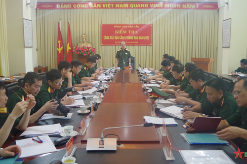 Đoàn công tác Tổng cục Hậu cần kiểm tra tại Bộ CHQS tỉnh Hải Dương