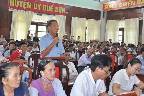 Phó Chủ tịch Quốc hội Nguyễn Đức Hải tiếp xúc cử tri tại Quảng Nam