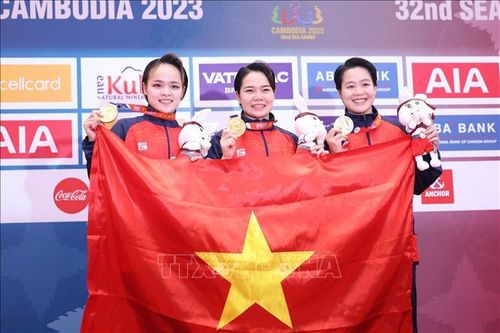 Việt Nam thăng tiến trên bảng tổng sắp huy chương SEA Games 32