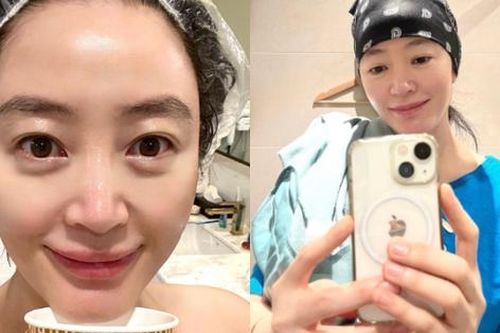 Mặt mộc zoom cận của 'chị đại đáng sợ nhất màn ảnh Hàn' ở tuổi 53