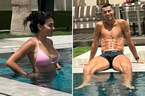 Ronaldo và bạn gái khoe body nóng bỏng ở bể bơi