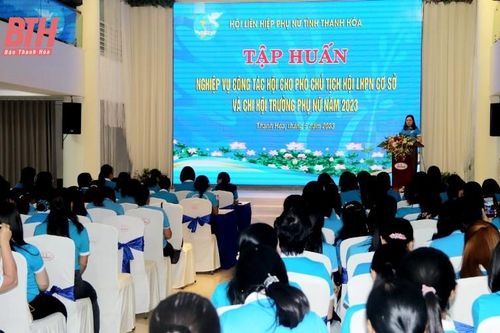 Tập huấn nâng cao năng lực, kỹ năng cho cán bộ hội phụ nữ cơ sở
