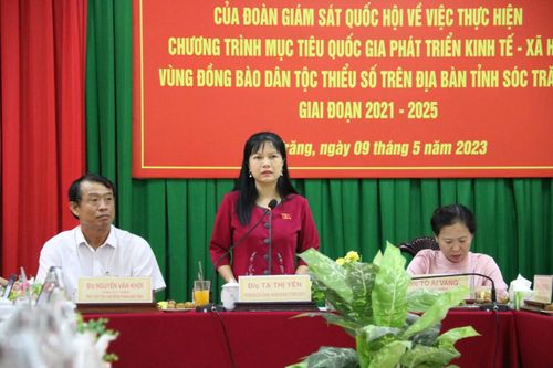 Đoàn giám sát của Quốc hội về 3 Chương trình mục tiêu quốc gia làm việc tại tỉnh Sóc Trăng
