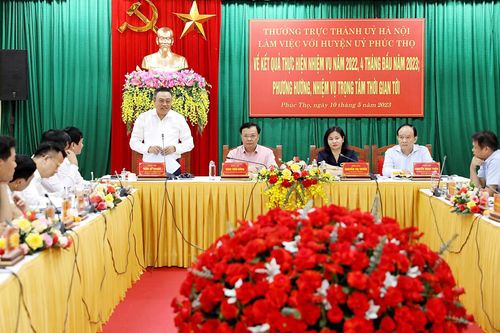 Bí thư Thành ủy Hà Nội: Lấy trục Nhật Tân - Nội Bài làm mẫu để xây dựng trục Tây Thăng Long
