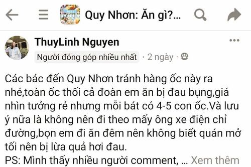 Bình Định: Không có chuyện quán ốc bán 'giá trên trời' cho khách