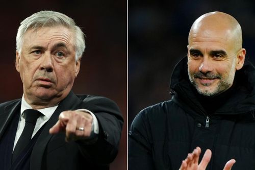 Ancelotti phản đối trọng tài về bàn thắng của De Bruyne, Pep Guardiola lý giải Haaland tịt ngòi