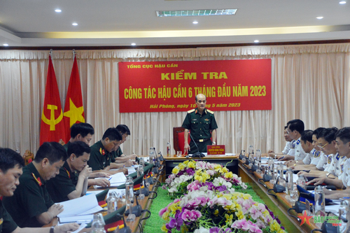 Tổng cục Hậu cần kiểm tra công tác hậu cần tại Bộ tư lệnh Vùng Cảnh sát biển 1