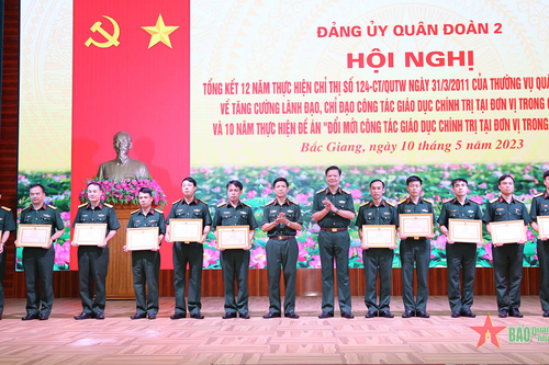 Quân đoàn 2 tổng kết 12 năm thực hiện Chỉ thị số 124 và 10 năm thực hiện Đề án đổi mới công tác giáo dục chính trị