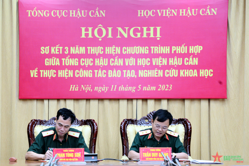Tổng cục Hậu cần và Học viện Hậu cần sơ kết 3 năm thực hiện chương trình phối hợp