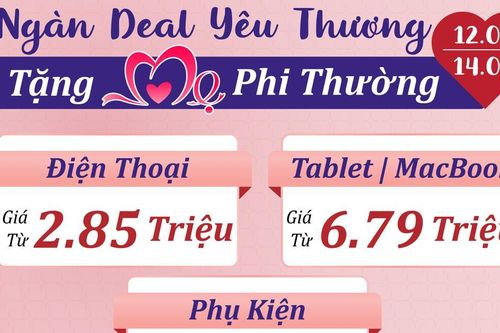 Loạt quà tặng công nghệ giảm sốc hơn 10 triệu đồng vào Ngày của Mẹ