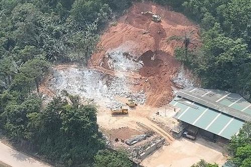 Phá núi chiếm đất rừng ở Quảng Bình để làm trại nhốt trâu bò