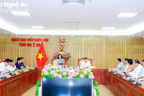 Đoàn đại biểu Quốc hội tỉnh Nghệ An làm việc với UBND tỉnh trước kỳ họp thứ 5, Quốc hội khóa XV