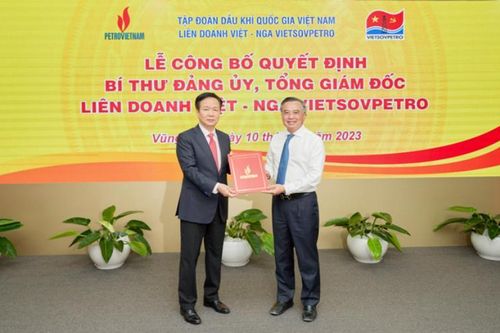Bổ nhiệm ông Vũ Mai Khanh giữ chức Bí thư Đảng ủy, Tổng giám đốc Vietsovpetro