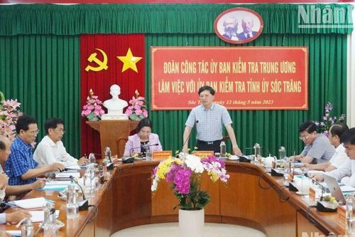 Ủy ban Kiểm tra Trung ương làm việc tại Sóc Trăng