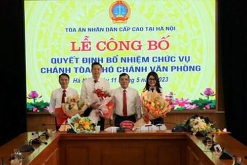 TAND cấp cao tại Hà Nội bổ nhiệm Chánh tòa Tòa Kinh tế và hai Phó Chánh Văn phòng