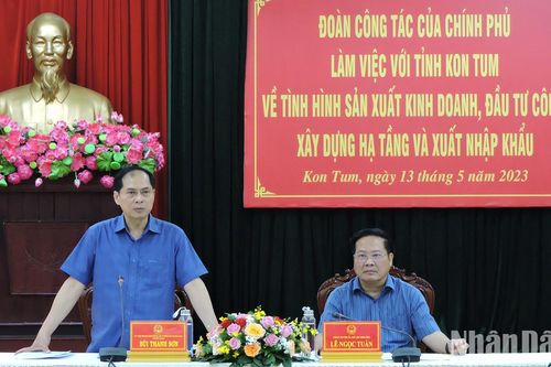 Đoàn công tác của Chính phủ làm việc với tỉnh Kon Tum