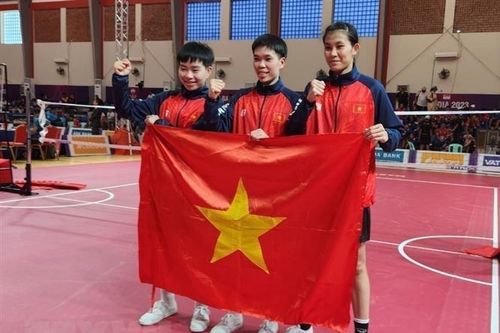 Niềm vui Vàng của Đoàn Thể thao Việt Nam với môn vật và cầu mây