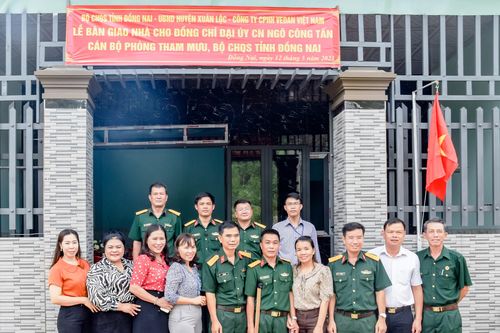 Vedan Việt Nam hỗ trợ sửa chữa nhà cho gia đình quân nhân
