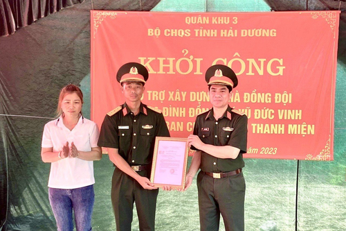 Ban CHQS huyện Thanh Miện khởi công xây dựng 'Nhà đồng đội'