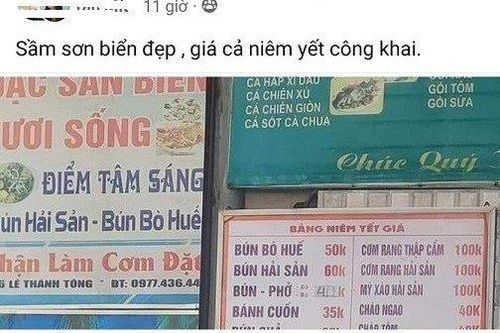 Quản lý thị trường Thanh Hóa vào cuộc vụ suất bún chả giá 35.000 đồng