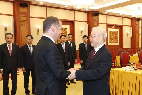 Tổng Bí thư Nguyễn Phú Trọng hội đàm với ông Medvedev