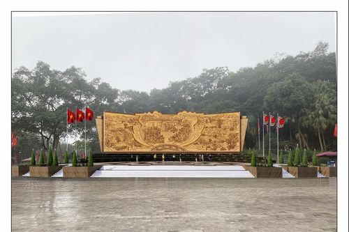 Xây dựng mới bức phù điêu tại Đền Hùng