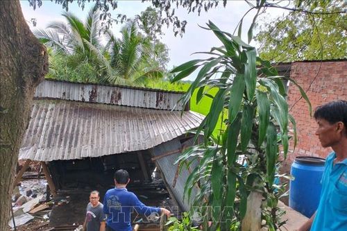 34 căn nhà của người dân An Giang bị thiệt hại do mưa dông