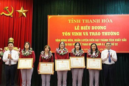 Thanh Hóa tuyên dương, khen thưởng VĐV, HLV đạt thành tích xuất sắc tại SEA Games 32