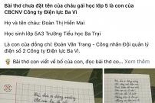Khi bố con là… thợ điện