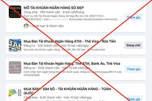 Cảnh báo việc thu mua, thuê mượn thông tin cá nhân, giấy tờ tùy thân hoặc tài khoản ngân hàng