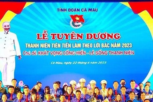 Cà Mau: Tuyên dương 57 thanh niên tiên tiến làm theo lời Bác năm 2023