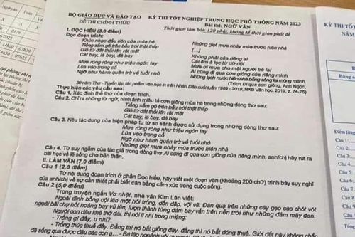 Làm lộ đề thi tốt nghiệp PTTH Quốc gia có thể phải ngồi tù tới 10 năm