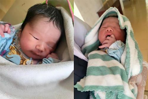 Bé trai khoảng 1 ngày tuổi bị bỏ rơi trước cổng chùa
