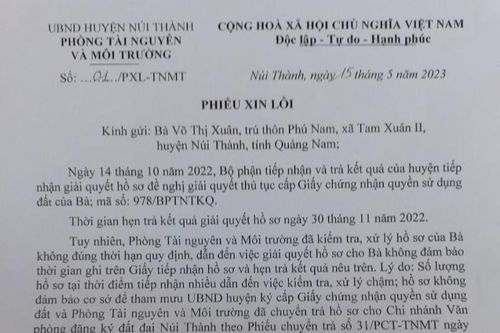 Xin lỗi vì… quá chậm!
