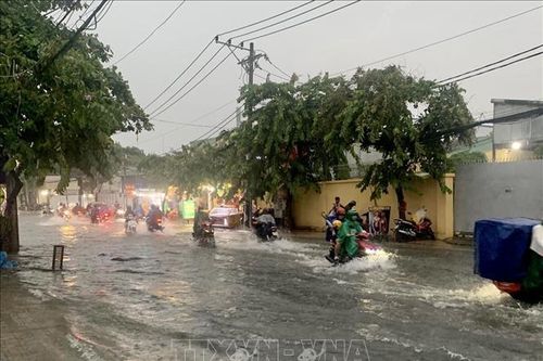 Nhiều tuyến đường biến thành 'sông' sau mưa lớn ở TP Hồ Chí Minh