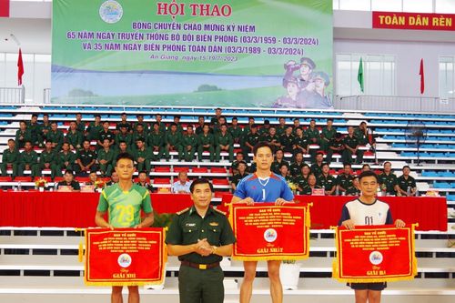 BĐBP An Giang đoạt giải Nhất Hội thao bóng chuyền Bảng B, khu vực III BĐBP