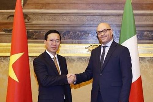 Chủ tịch nước Võ Văn Thưởng gặp Chủ tịch Hạ viện Italy Lorenzo Fontana