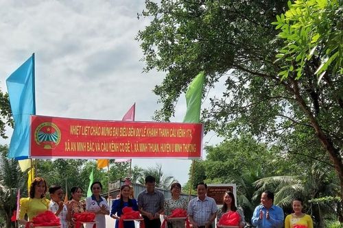 Kiên Giang: Khánh thành cầu nông thôn ở huyện U Minh Thượng, khởi công cầu ở huyện Giồng Riềng