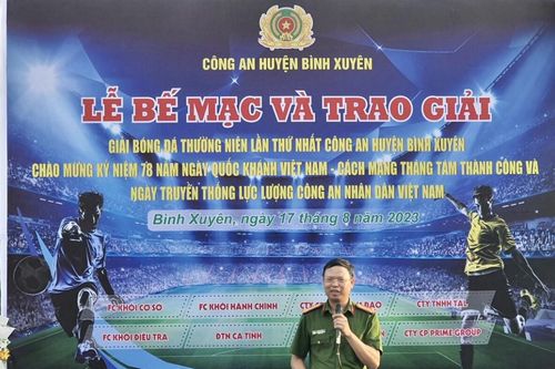 Vĩnh Phúc: Giải bóng đá 'Công an huyện Bình Xuyên lần thứ nhất'